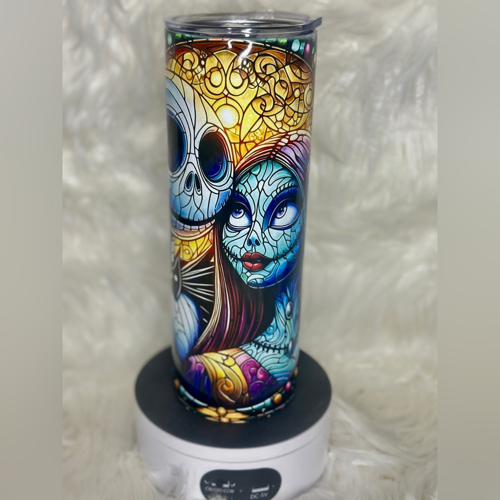 Nightmare Before Christmas Jack and Sally 20 oz. Stainless Steel Tumbler‎